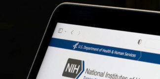 NIH website displayed on a computer screen