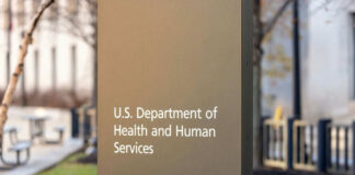 Sign for US Department of Health and Human Services
