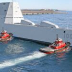 US Navy Launches Its Futuristic $8 Billion Stealth Ship Out of