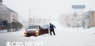 Videos show the winter storm descending on parts of the U.S.