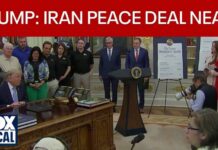 Trump says peace deal with Iran is near