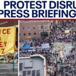 Protest disrupts fatal police shooting press conference