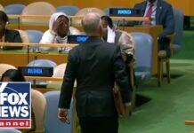 US delegation WALKS OUT during Iranian president's address to UN
