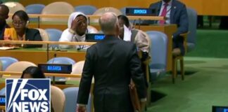 US delegation WALKS OUT during Iranian president's address to UN