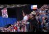 'He's gone back home to mom' | Protesters escorted and booed out as Trump speaks in San Antonio