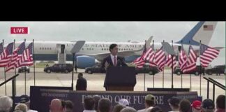 U.S. Rep. Brandon Gill speaks against Democrats, James Talarico during Tyler midterm rally
